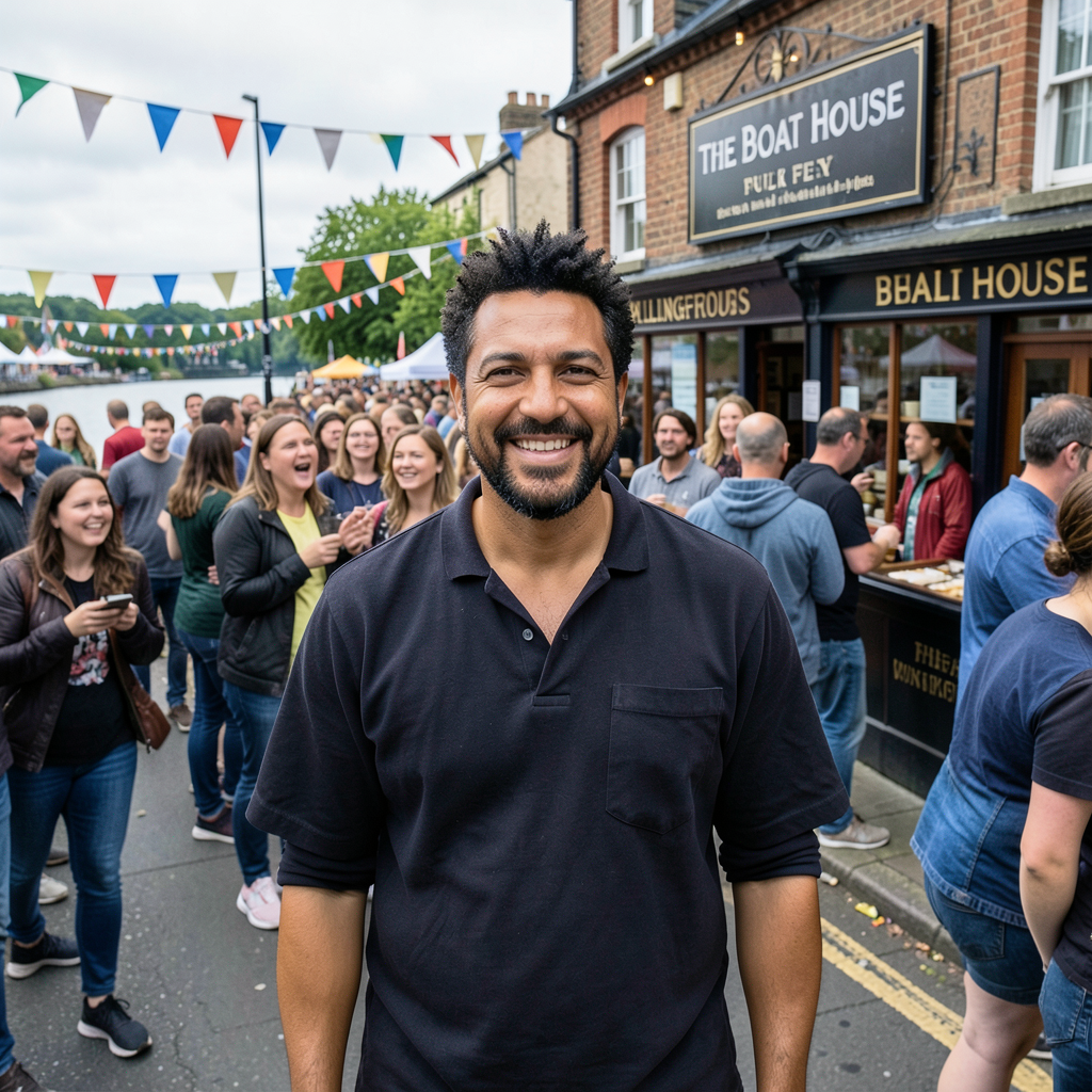 Dizzee Rascal spotted at Bunkfest pub during Wallingford folk festival visit